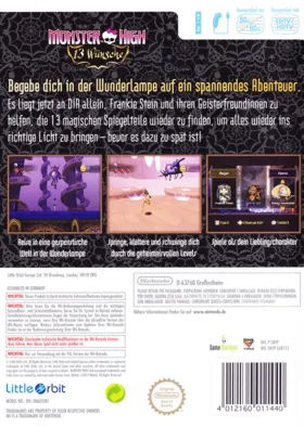 Monster High - 13 Wishes box cover back
